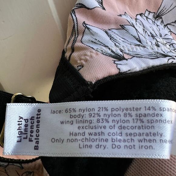 Cacique French Floral  Balconette Bra 42DD - Picture 7 of 7